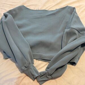 Blogilates Women's Blue Cropped Sweatshirt